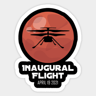 Inaugural Flight Mars Ingenuity Helicopter Sticker